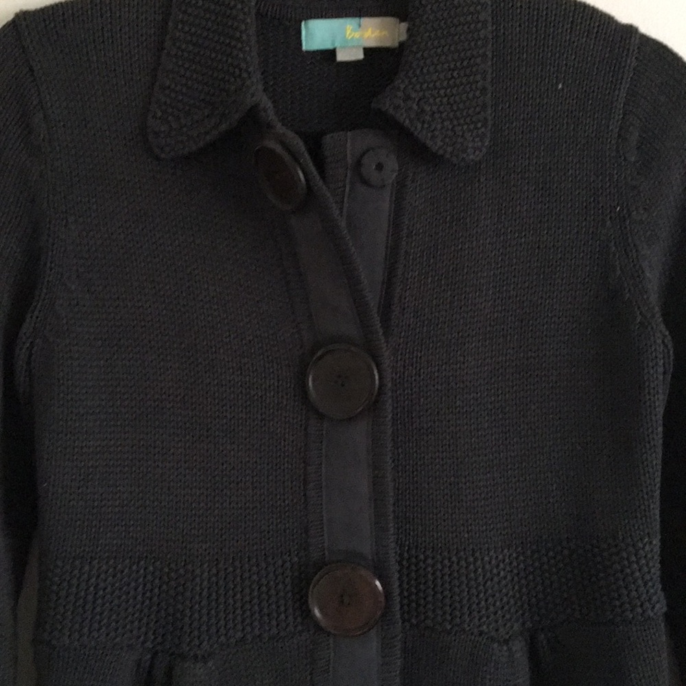Long Wooden Button Coat - Picture 3 of 5